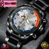 Custom Name Denver Broncos NFL Black Stainless Steel Watch Gifts For Fans