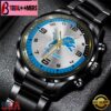 Custom Name Detroit Lions NFL Black Stainless Steel Watch Gifts For Fans