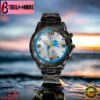 Custom Name Detroit Lions NFL Black Stainless Steel Watch Gifts For Fans