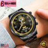 Custom Name Green Bay Packers NFL 3D Men Black Stainless Steel Watch Gift For Fans
