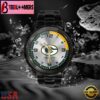 Custom Name Green Bay Packers NFL Black Stainless Steel Watch Gifts For Fans