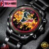 Custom Name Houston Texans NFL 3D Men Black Stainless Steel Watch Gift For Fans