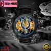 Custom Name Indianapolis Colts NFL 3D Men Black Stainless Steel Watch Gift For Fans