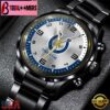 Custom Name Indianapolis Colts NFL Black Stainless Steel Watch Gifts For Fans