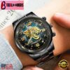 Custom Name Jacksonville Jaguars NFL 3D Men Black Stainless Steel Watch Gift For Fans