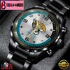 Custom Name Jacksonville Jaguars NFL Black Stainless Steel Watch Gifts For Fans