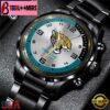 Custom Name Jacksonville Jaguars NFL Black Stainless Steel Watch Gifts For Fans