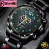 Custom Name Jacksonville Jaguars NFL Men Black Stainless Steel Watch Gift For Fans