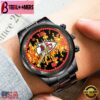 Custom Name Kansas City Chiefs NFL 3D Men Black Stainless Steel Watch Gift For Fans