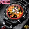 Custom Name Kansas City Chiefs NFL 3D Men Black Stainless Steel Watch Gift For Fans