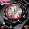 Custom Name Kansas City Chiefs NFL Black Stainless Steel Watch Gifts For Fans