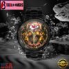 Custom Name Kansas City Chiefs NFL Men Black Stainless Steel Watch Gift For Fans