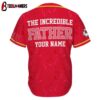 Custom Name Kansas City Chiefs The Increadible Father's Day Baseball Jersey