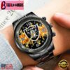 Custom Name Las Vegas Raiders NFL 3D Men Black Stainless Steel Watch Gift For Fans