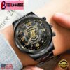 Custom Name Las Vegas Raiders NFL 3D Men Black Stainless Steel Watch Gift For Fans