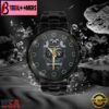 Custom Name Las Vegas Raiders NFL Men Black Stainless Steel Watch Gift For Fans