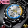 Custom Name Los Angeles Chargers NFL Black Stainless Steel Watch Gifts For Fans