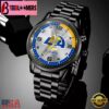 Custom Name Los Angeles Rams NFL Black Stainless Steel Watch Gifts For Fans