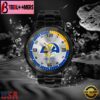 Custom Name Los Angeles Rams NFL Black Stainless Steel Watch Gifts For Fans
