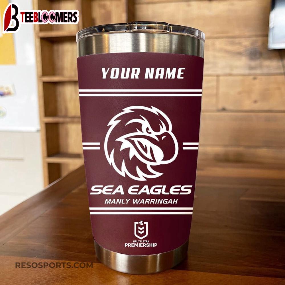 Custom Name Manly-Warringah Sea Eagles NRL Tumbler Gift For Fans
