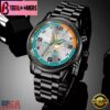 Custom Name Miami Dolphins NFL Black Stainless Steel Watch Gifts For Fans