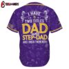 Custom Name Minnesota Vikings I Have Two Titles Father's Day Baseball Jersey