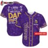Custom Name Minnesota Vikings I Have Two Titles Father's Day Baseball Jersey