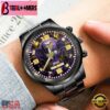 Custom Name Minnesota Vikings NFL 3D Men Black Stainless Steel Watch Gift For Fans