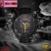 Custom Name Minnesota Vikings NFL Men Black Stainless Steel Watch Gift For Fans