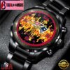 Custom Name New England Patriots NFL 3D Men Black Stainless Steel Watch Gift For Fans