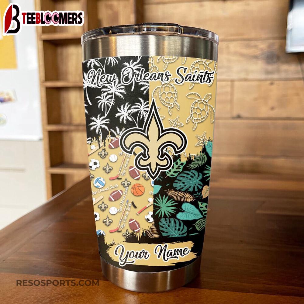 Custom Name New Orleans Saints NFL Tumbler Gift For Fans
