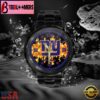 Custom Name New York Giants NFL 3D Men Black Stainless Steel Watch Gift For Fans