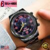 Custom Name New York Giants NFL 3D Men Black Stainless Steel Watch Gift For Fans