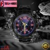 Custom Name New York Giants NFL 3D Men Black Stainless Steel Watch Gift For Fans