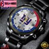 Custom Name New York Giants NFL Black Stainless Steel Watch Gifts For Fans