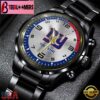 Custom Name New York Giants NFL Black Stainless Steel Watch Gifts For Fans