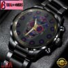 Custom Name New York Giants NFL Men Black Stainless Steel Watch Gift For Fans