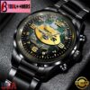 Custom Name New York Jets NFL 3D Men Black Stainless Steel Watch Gift For Fans