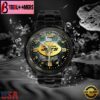 Custom Name New York Jets NFL 3D Men Black Stainless Steel Watch Gift For Fans