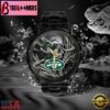 Custom Name New York Jets NFL Men Black Stainless Steel Watch Gift For Fans