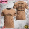 Custom Name NFL Baltimore Ravens Team Football 3D T-Shirt