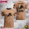 Custom Name NFL Detroit Lions Team Football 3D T-Shirt