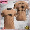 Custom Name NFL New England Patriots Team Football 3D T-Shirt