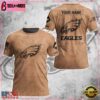 Custom Name NFL Philadelphia Eagles Team Football 3D T-Shirt