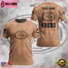Custom Name NFL San Francisco 49ers Team Football 3D T-Shirt
