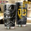 Custom Name North Queensland Cowboys NRL And Skull Tumbler Gift For Fans