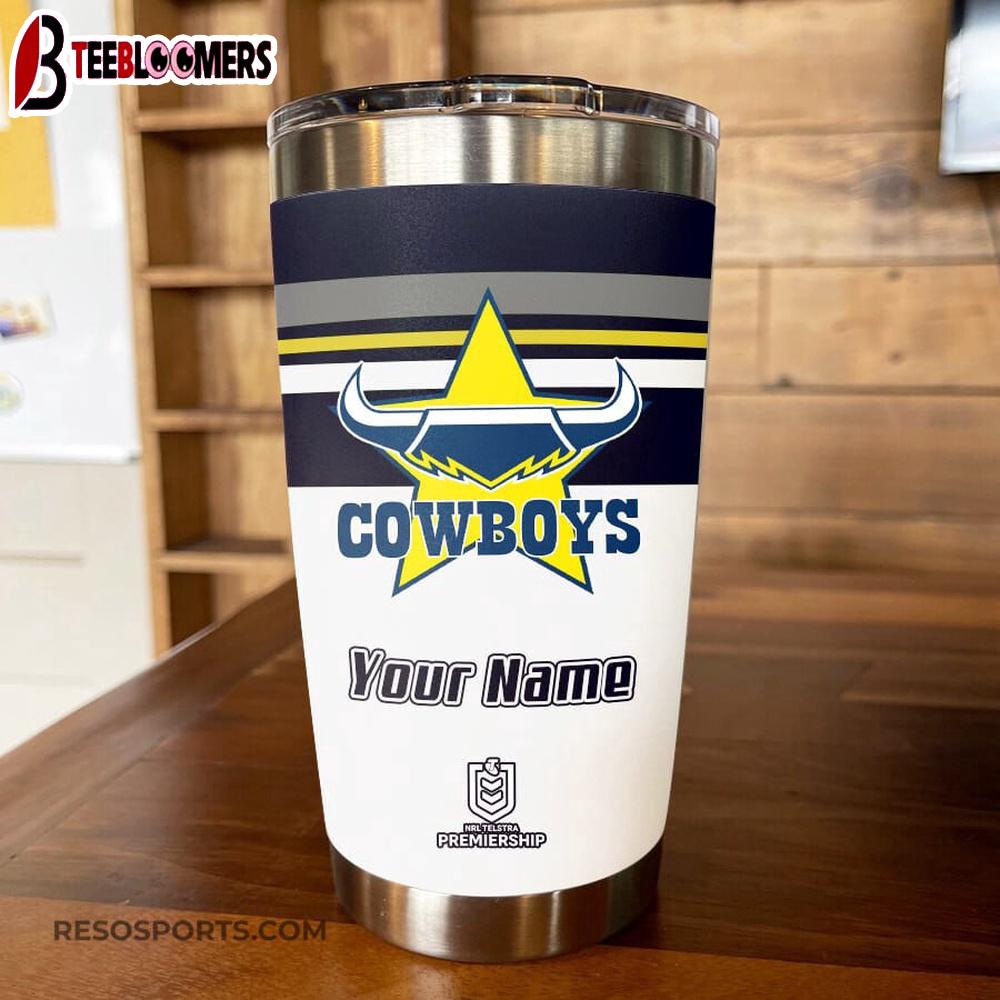 Custom Name North Queensland Cowboys NRL Tumbler Gift For Fans