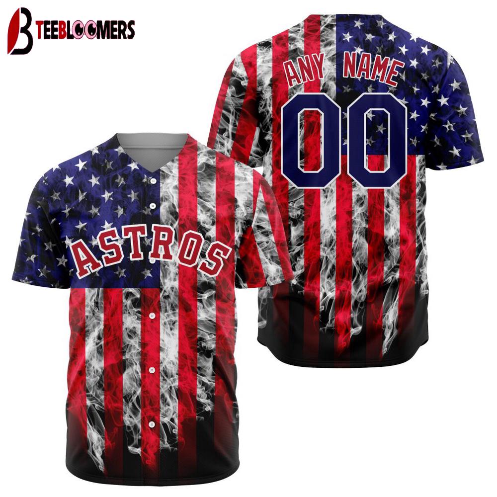 Custom Name Number MLB Houston Astros Special Independence Day Baseball Jersey