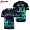 Custom Name Number MLB Los Angeles Angels Special Design With Northern Lights Baseball Jersey