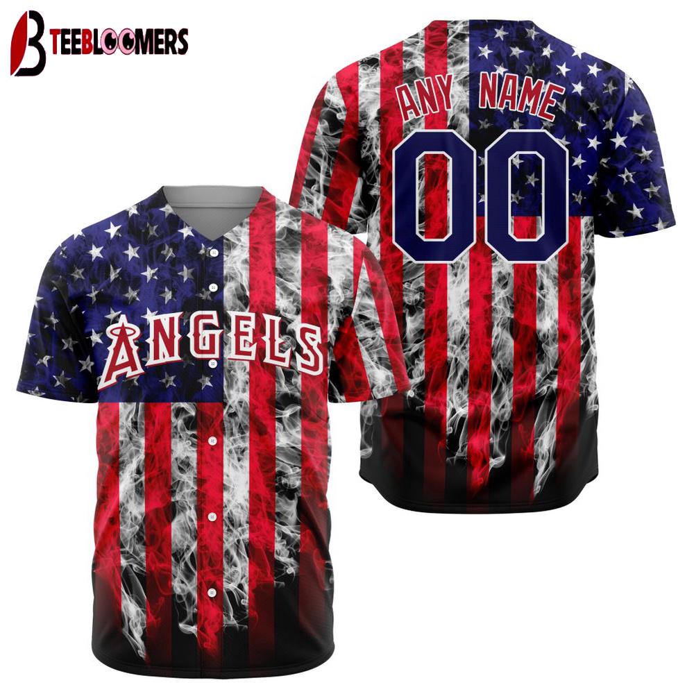 Custom Name Number MLB Los Angeles Angels Special Independence Day Baseball Jersey